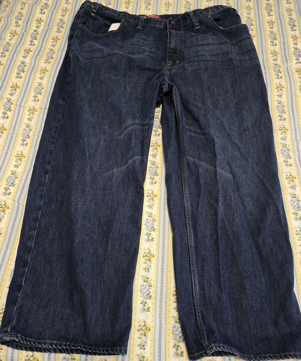 Arizona Jeans Blue Relaxed Straight Denim Cotton 46x29 Dark Wash
